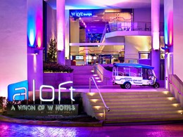 L'entrée de l'hôtel Aloft Bangkok situé en Thailande