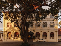 La charmante façade de l'hôtel