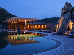 La piscine de l'hôtel de luxe Amanoi au Vietnam