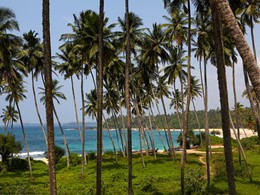 Vue de la plage de Wella au Sri Lanka