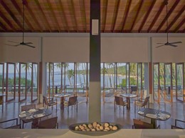 Restaurant de l'Amanwella au Sri Lanka avec vue sur l?océan