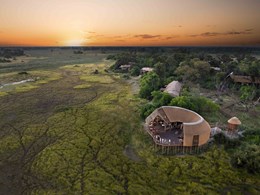 Niché au coeur du delta de l'Okavango