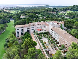Vue aérienne du Castillo Hotel Son Vida aux Baléares
