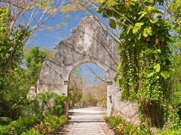Découvrez la végétation luxuriante du vaste jardin de l'Hacienda San Jose