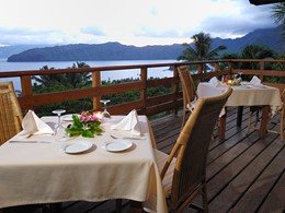 Restaurant du Hanakee Pearl Lodge Hiva Oa en Polynésie