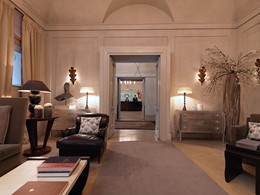 Le lobby de l'Hôtel de Russie en Italie