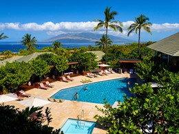 La superbe piscine de l'hôtel Wailea à Hawaii