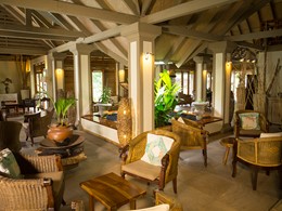 Le lobby de l'Indian Ocean Lodge
