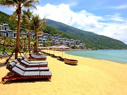 La plage de l'ntercontinental Da Nang situé dans les collines de Son Tra