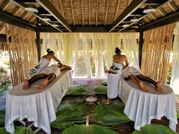 Cabine de massage au spa de l'hôtel Kia Ora