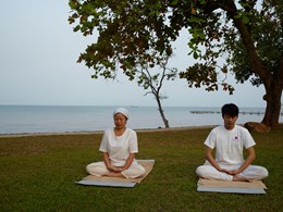 Méditation à l'hôtel Knai Bang Chatt situé au Cambodge