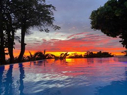 Le coucher du soleil depuis La Mariposa