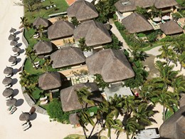 Vue aérienne des villas
