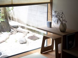 Bois, shoji et matériaux nobles composent un décor raffiné