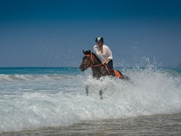 Balade à cheval sur la superbe plage