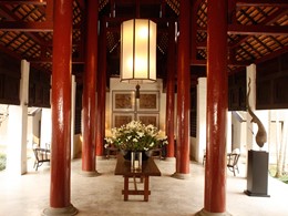 Lobby du Rachamankha situé au coeur de la vieille ville de Chiang Mai