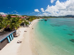 La superbe plage du Sandals Grande St. Lucian 