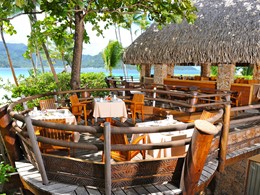 Le restaurant de l'hôtel Le Tahaa by Pearl Resorts en Polynésie