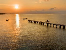 Coucher de soleil depuis l'embarcadère