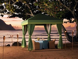 Dîner romantique sur la plage du Princeville Resort Kauai