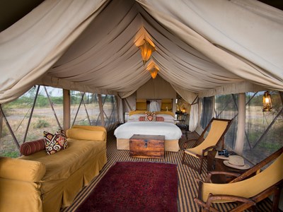 Tente dans un authentique style safari