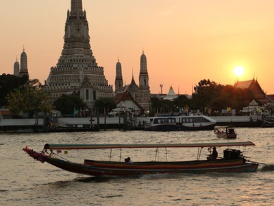 Bangkok le long du Chao Phraya, Wat Arun et Grand Palais