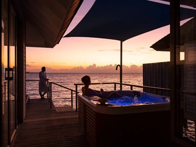 One Bedroom Sunset Over Water Villa with Hot Tub
