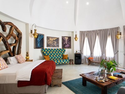 Chambre de la villa Mawimbi