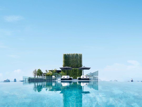 La belle piscine du rooftop