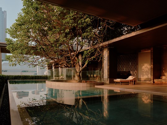 Piscine et espace détente