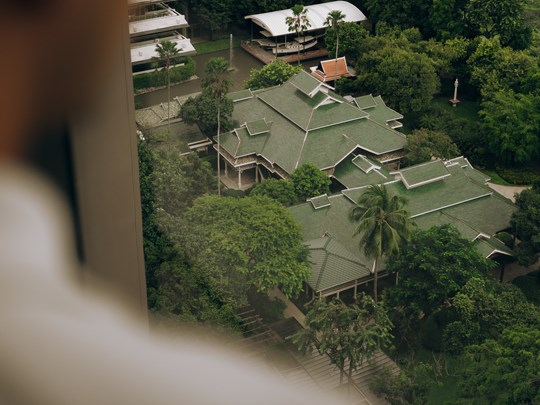 Vue sur le parc privé
