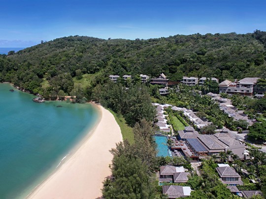 Vue aérienne de Anantara Phuket Layan Resort & Spa en Thailande