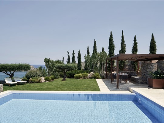 3 Bedroom Royal Blue Villa Sea View Private Heated Pool