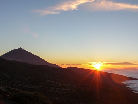 Coucher du soleil sur le mont Teide