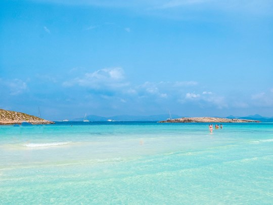La mer aux airs de lagon de Formentera