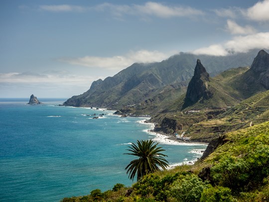 Côte nord de Tenerife, la plus grande des îles Canaries
