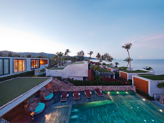 Vue de la piscine et de l'hôtel Casa de La Flora en Thailande