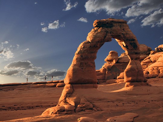 Des formations rocheuses en Arches