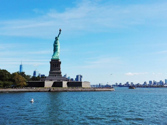 La vue de Liberty Island