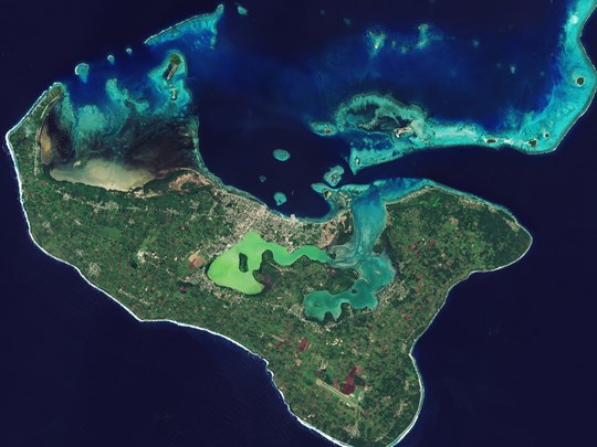 Vue aérienne sur les Tonga