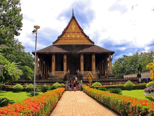 Le fameux Wat Phra Keo, qui abritait autrefois le Bouddha d'Emeraude