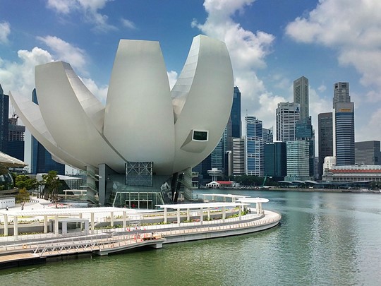 Vue du Musée de la Science et de l'Art à Singapour