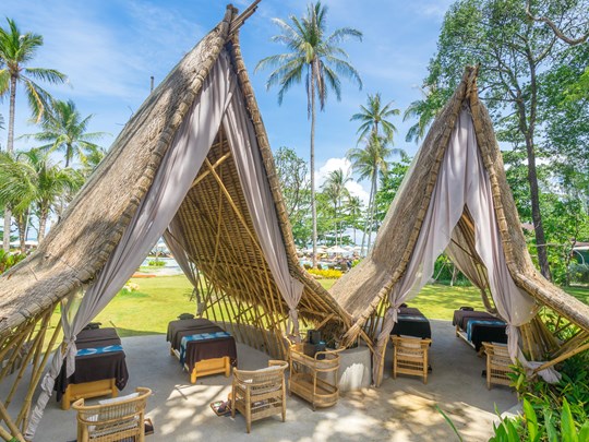 Profitez d'un massage en duo dans les jardins de l'hôtel