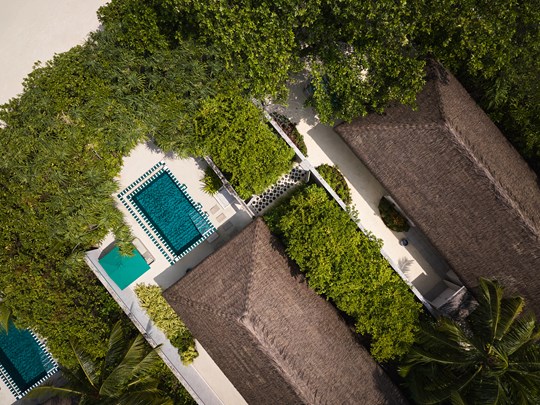 Interconnecting Beach Villas with Pool.