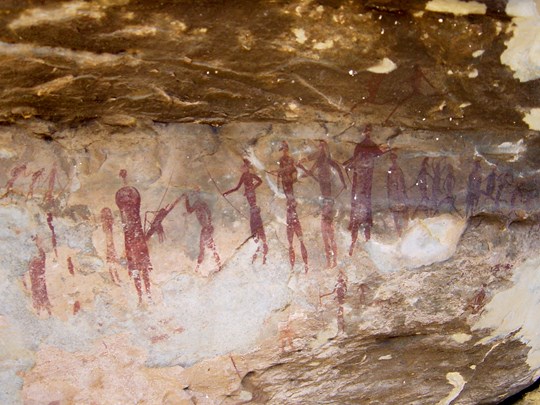 Les peintures rupestres, vestiges du peuple San