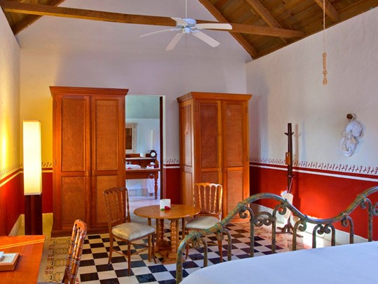 Larger Guest Room de l'Hacienda Temozon au Mexique