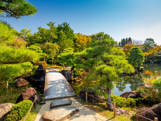 Printemps au jardin Kōko-en, à Himeji