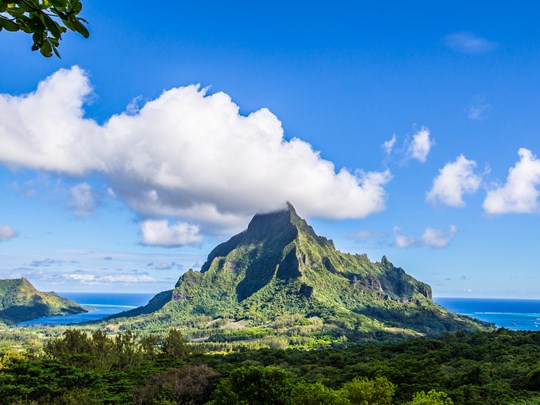 Observez la vue du Belvédère à Moorea en Polynésie