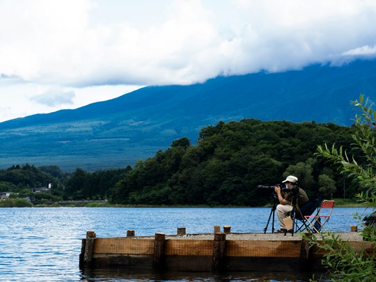 Le cadre pittoresque autour du lac Kawaguchi