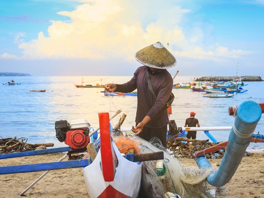 Retour de pêche à Jimbaran